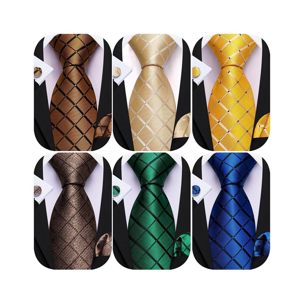 1509 Tie Classic Silk Gift Necktie With Tie Clip Jacquard Woven Neck Ties